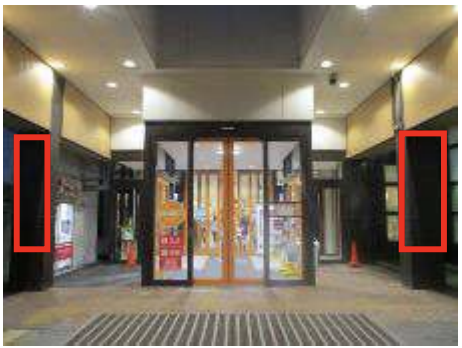 【イオンモール下田】モール内広告 出入口柱