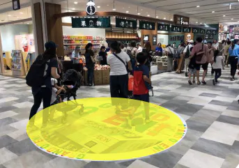 【イオン藤井寺ショッピングセンター】モール内広告 フロアシートの画像