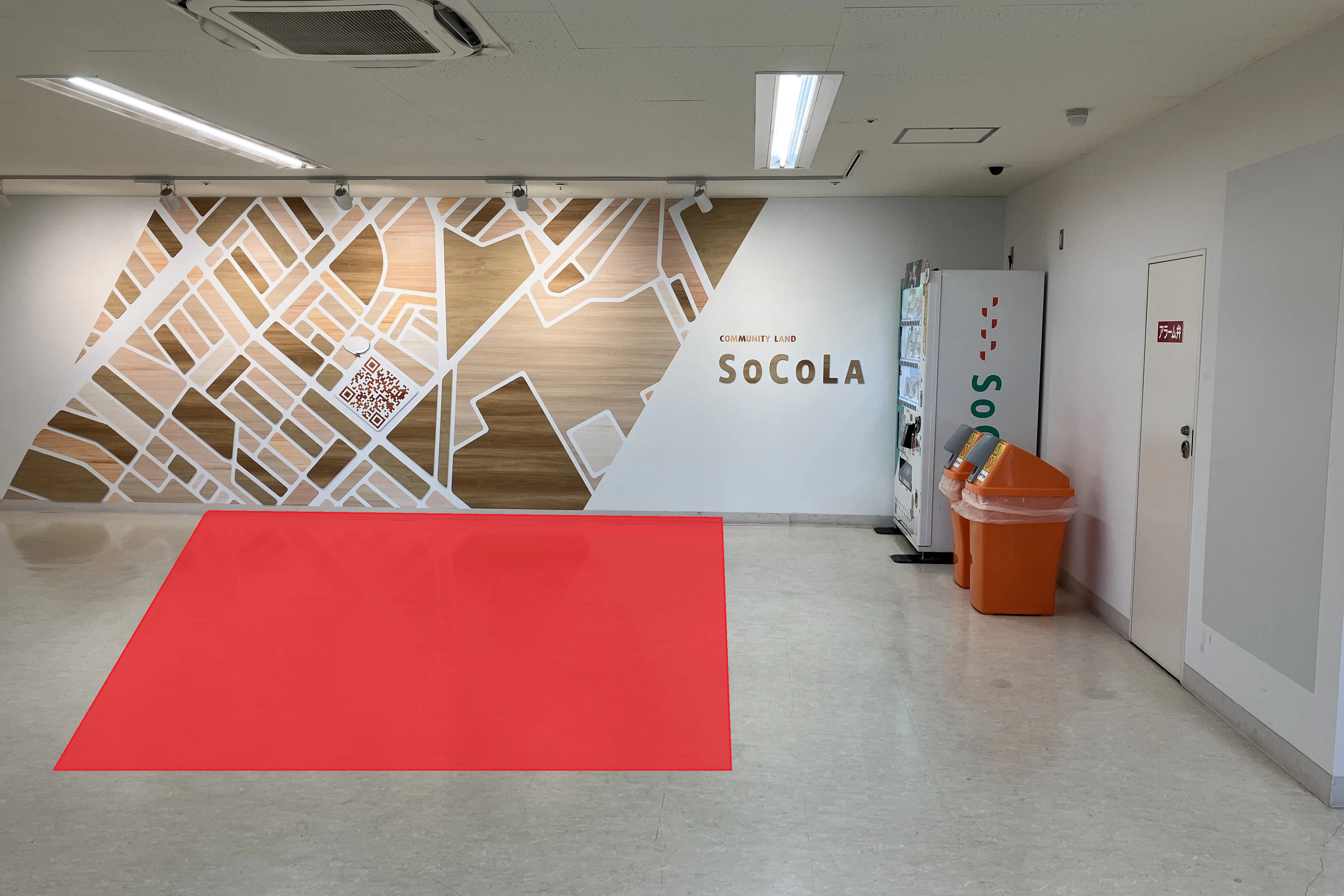 【SOCOLA南行徳】屋上駐車場エントランス・オートスロープ横 物販、食物販のポップアップストアや販促プロモーションに最適な催事イベントスペース