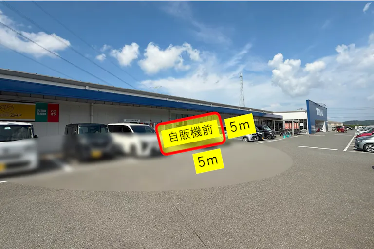 出店スペース:自動販売機前(右側)