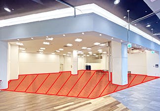 【イオンモール三川】商品プロモーションやポップアップストアに最適な区画タイプの2F赤川コートの画像