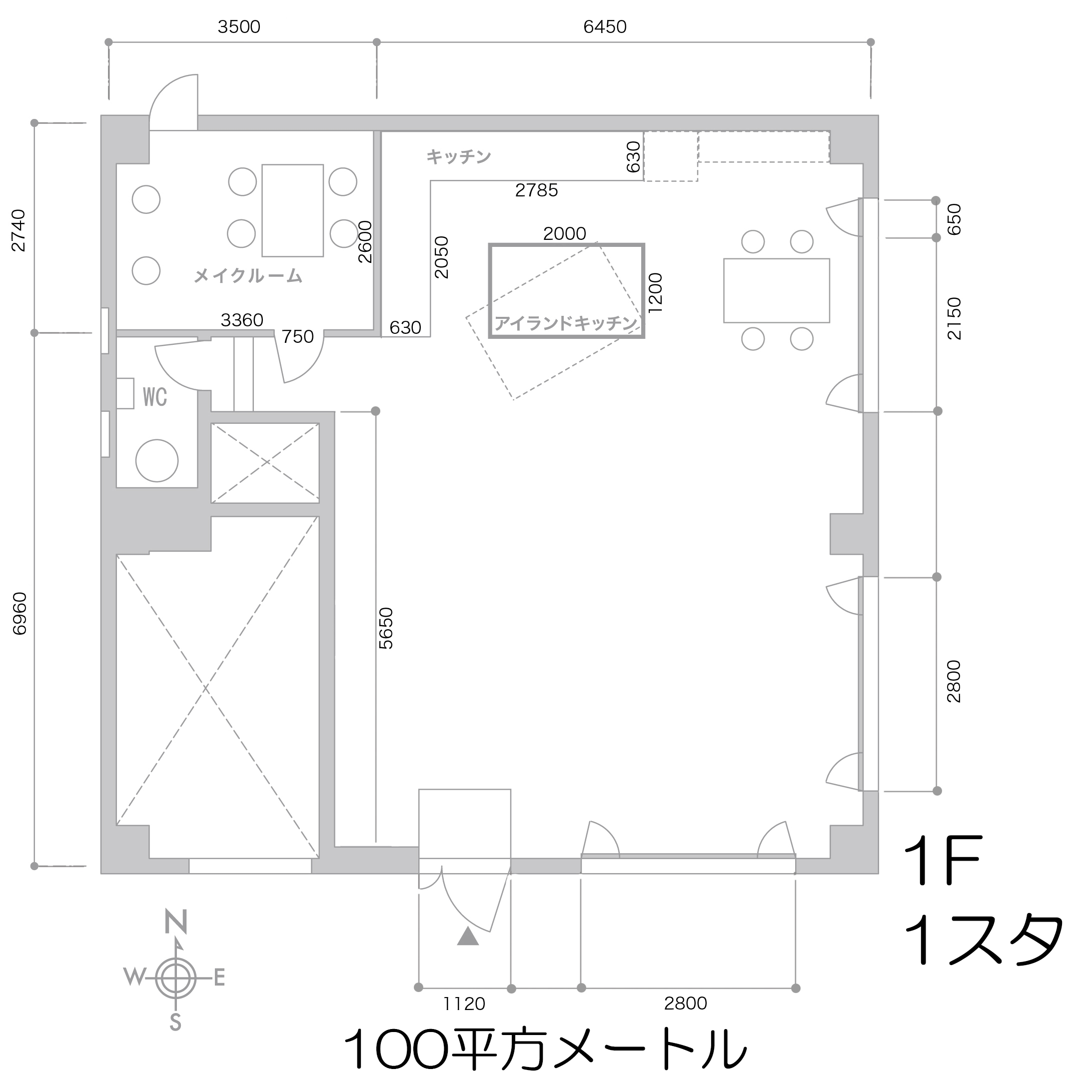 【池尻大橋駅8分】白が基調のアイランドキッチンのあるレンタルキッチン(1階)の画像9