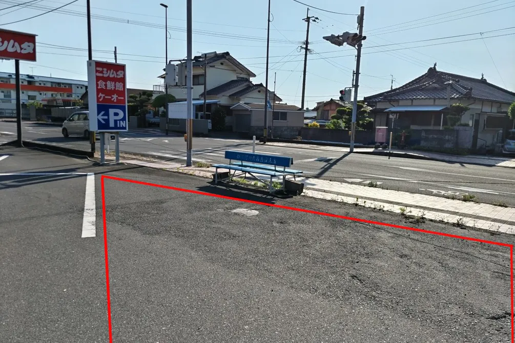 【ケーオーニシムタ大根占店】キッチンカーに最適な食鮮館側駐車場スペース