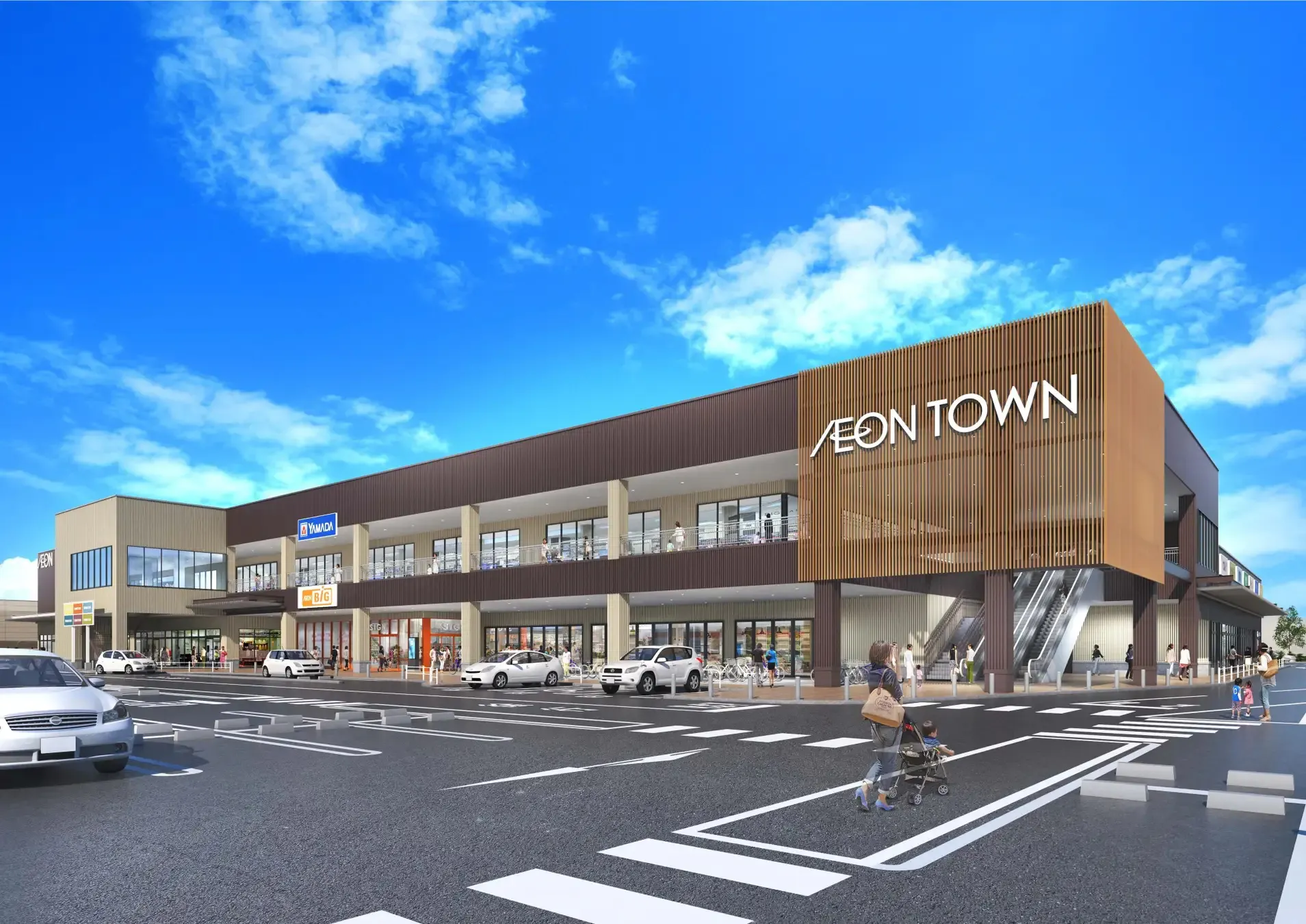 【イオンタウン松本村井】各種物販イベントやプロモーションイベントに最適な通行量の多い商業施設入口軒下のイベントスペース