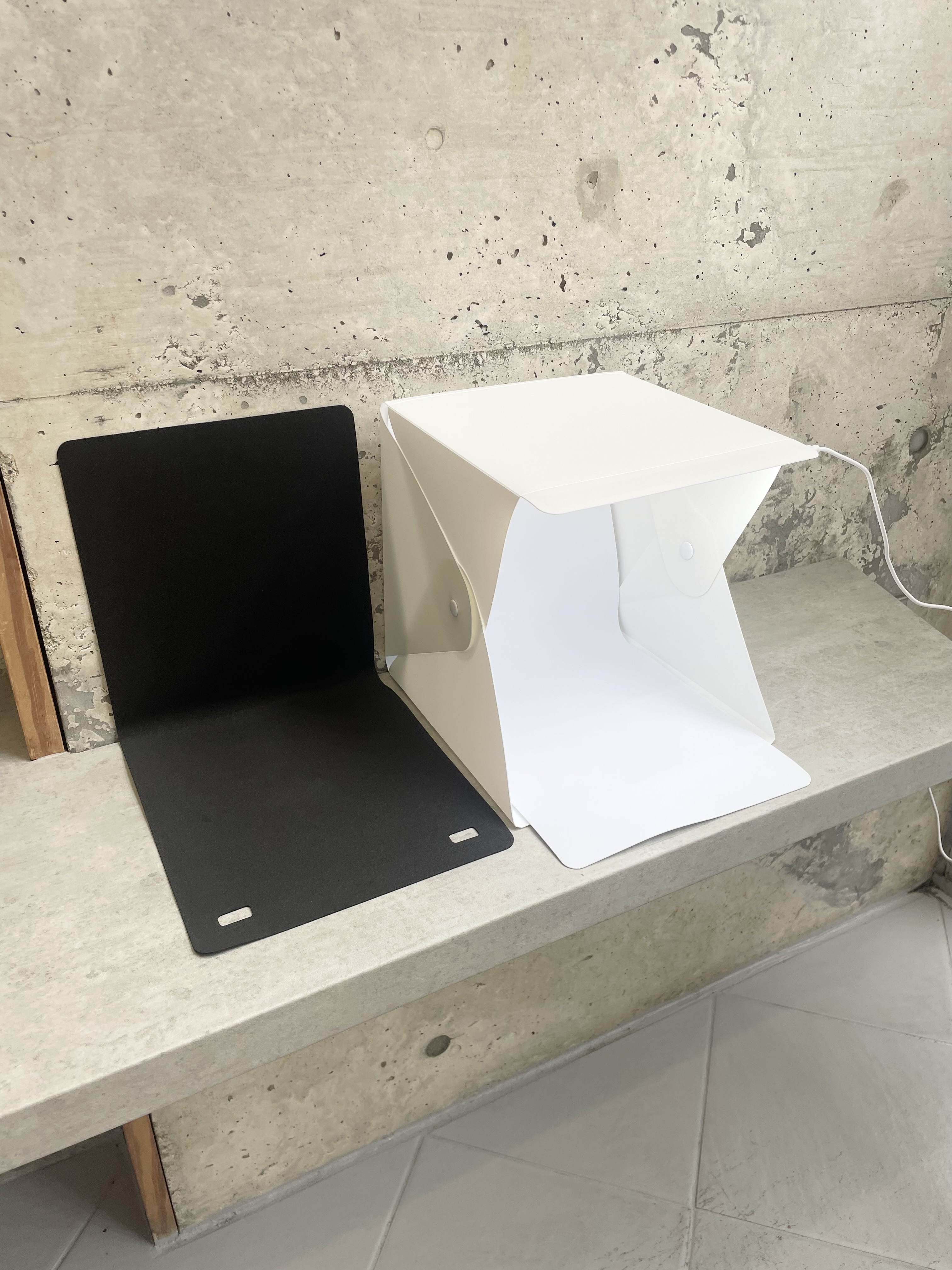 撮影ボックス白黒