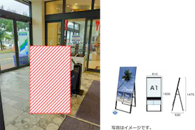 【みのおキューズモール】みのおキューズモール【メディア】「④ポスター付きチラシラック」