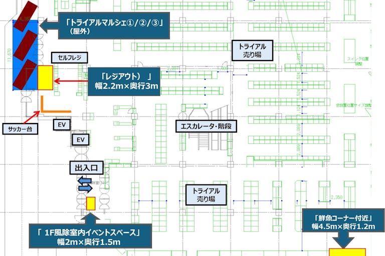 【メガセンタートライアル日向店】NEW!食物販や飲食、キッチンカー・テント販売等に利用可能な「③トライアルマルシェ」の画像4