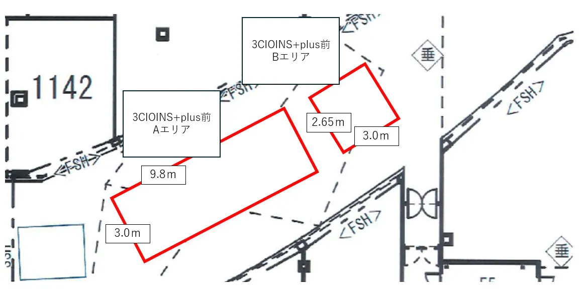 【イオンモール堺鉄砲町】1F 3COINS+plus前（Aエリア）※イオンスタイル寄り