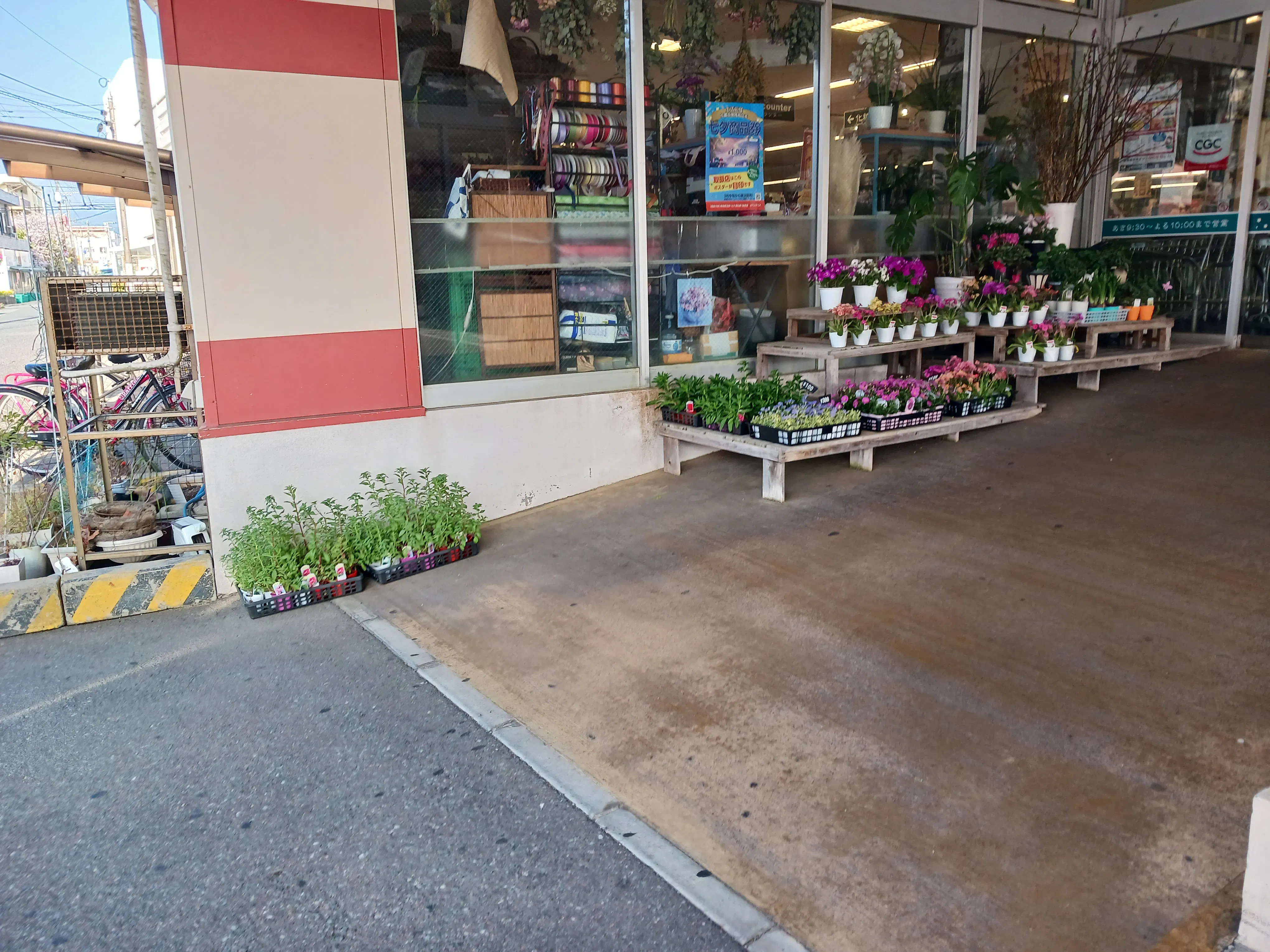 【レガネット小郡】駐車場店内入口側 販促プロモーションや物販に最適なスーパー屋外催事イベントスペース