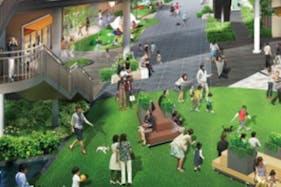 【みのおキューズモール】「⑫芝生広場」体験型イベントやワークショップ、展示イベントから大型ポップアップまで幅広く使える憩いのスペース