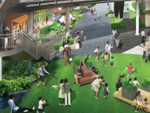 【みのおキューズモール】「⑫芝生広場」体験型イベントやワークショップ、展示イベントから大型ポップアップまで幅広く使える憩いのスペースの画像