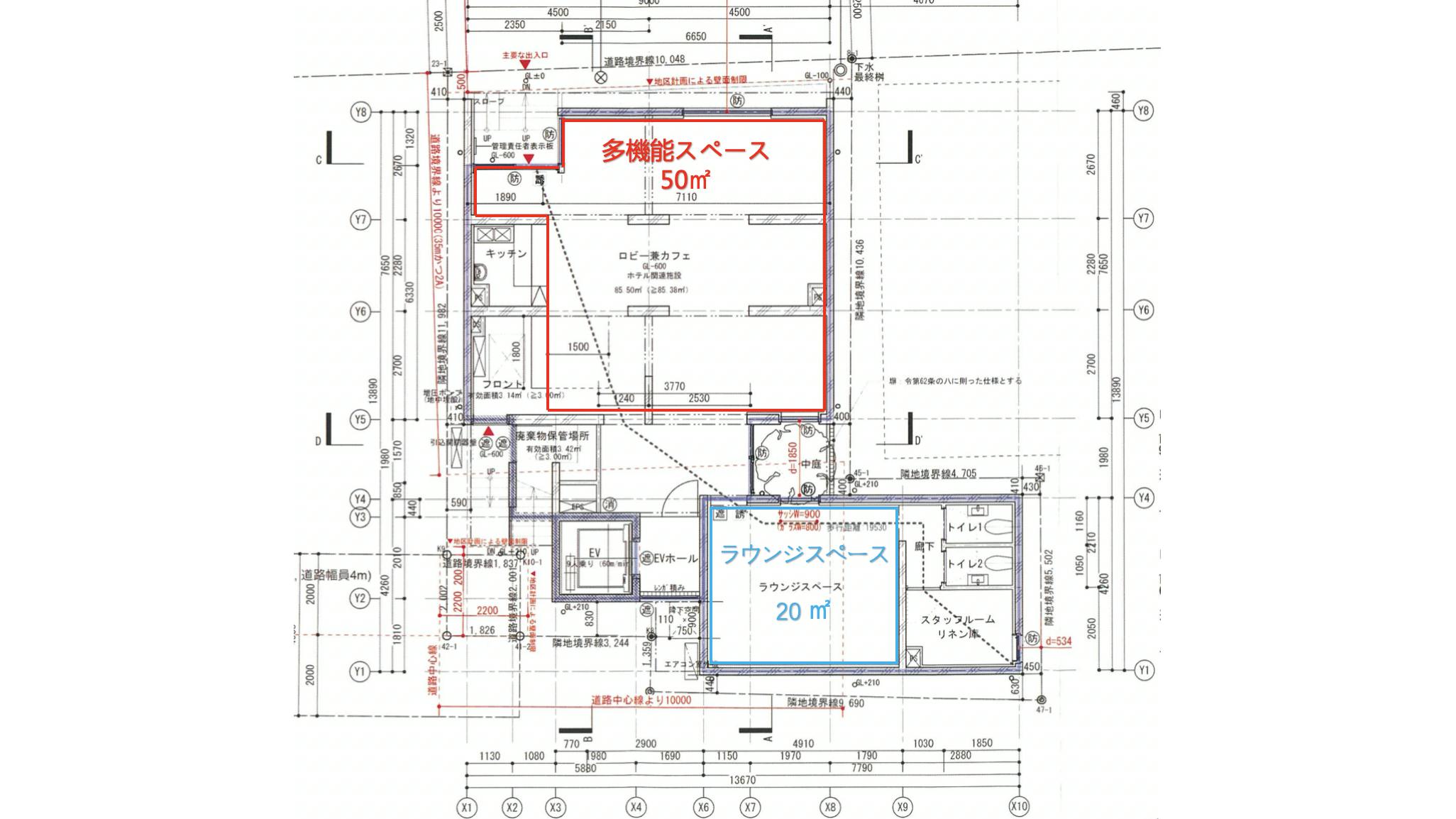 【築地駅4分】個展やグループ展等のアートギャラリー用途に最適なデザイナーズホテルのギャラリースペース