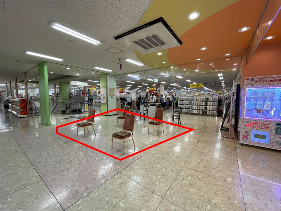 【イオン米沢(3階18㎡)】顧客獲得イベントやポップアップストアに適した3階エレベーター目の前のイベントスペース