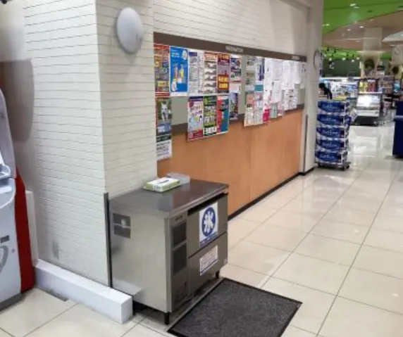 【天満屋ハピーズ卸センター店】店内掲示板前 各種プロモーション、会員獲得イベントに最適な屋内催事イベントスペース