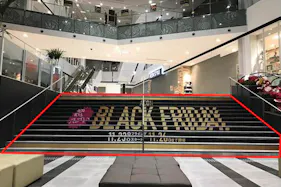 【イオンモール松本】モール内広告 階段