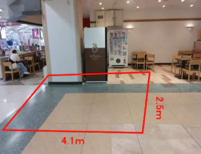 【イオン一関店】1Fイートインコーナー前 販促プロモーションに最適なスーパー店内催事イベントスペース