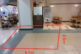 【イオン一関店】1Fイートインコーナー前 販促プロモーションに最適なスーパー店内催事イベントスペース