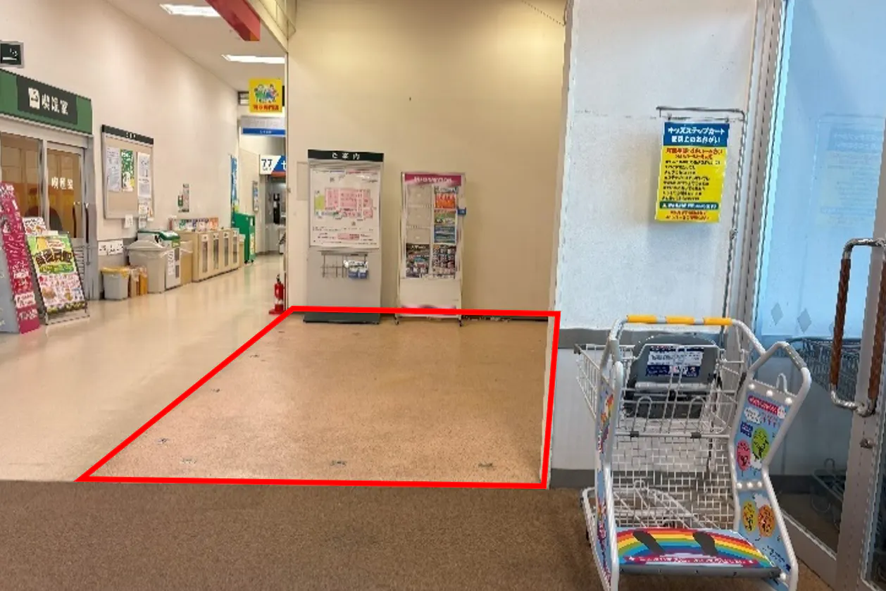 【イオンスーパーセンター加美店】スーパーマーケット入口催事場 販促プロモーションや物販に最適なスーパー店内催事イベントスペース