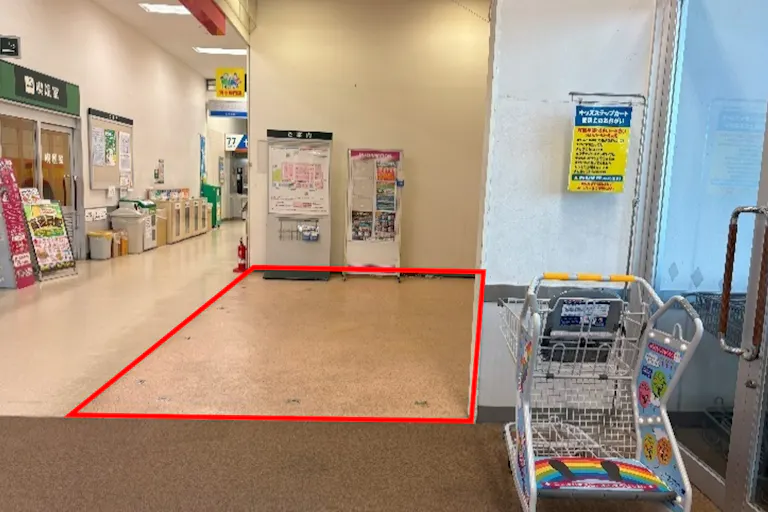 【イオンスーパーセンター加美店】スーパーマーケット入口催事場 販促プロモーションや物販に最適なスーパー店内催事イベントスペースの画像2