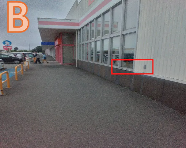 【ザ・ビッグ潟上店】店舗入り口左 販促プロモーションやキッチンカー出店に最適なスーパー店外催事イベントスペース