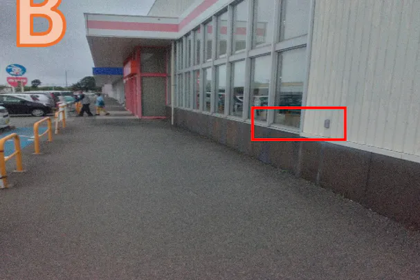 【ザ・ビッグ潟上店】店舗入り口左 販促プロモーションやキッチンカー出店に最適なスーパー店外催事イベントスペース
