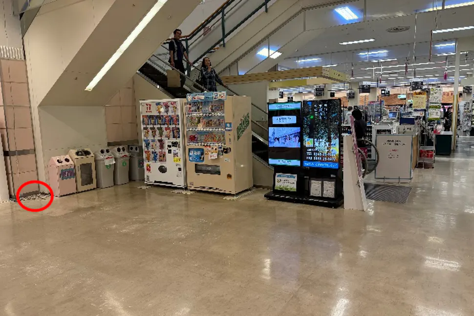 【イオン白河西郷店】サービスカウンター裏 販促プロモーションや物販に最適なスーパー店内催事イベントスペース