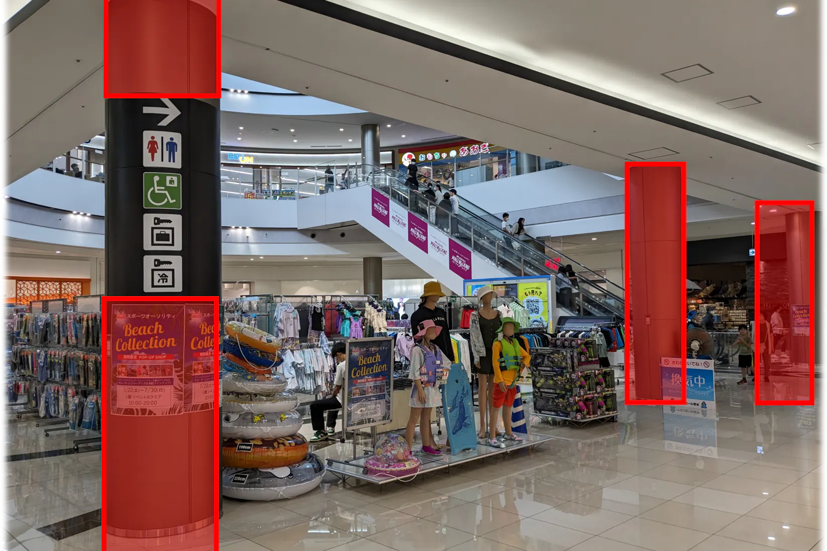 【イオンモール熊本】広告⑤_イベントスクエア柱巻き装飾