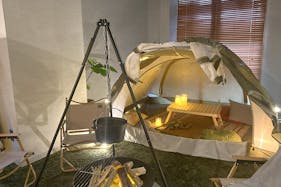 【馬喰横山駅1分】撮影会やオフサイトミーティング、招待制のイベントに最適な屋内グランピングが可能なレンタルスペース