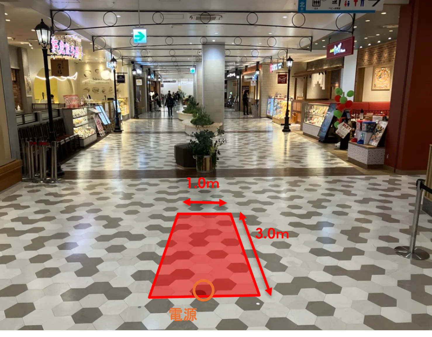 【ららぽーとTOKYO-BAY】北館3F　グルメストリート　中央部の画像