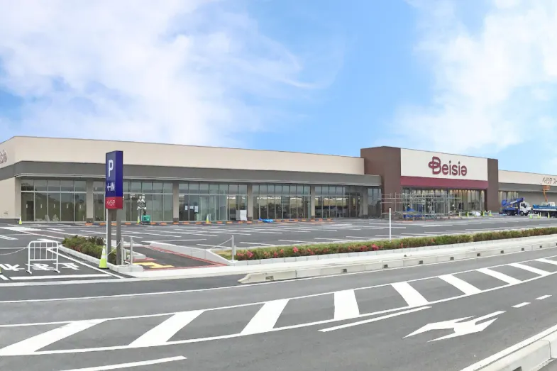 【ベイシア 成田芝山店】食品入口前スペース 販促プロモーションに最適なスーパー店内催事イベントスペース