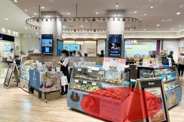 【イオンタウンユーカリが丘】スイーツや菓子類のポップアップストアに最適な地域密着型のショッピングモール1階スイーツ区画内のイベントスペース(OYATSU13㎡)