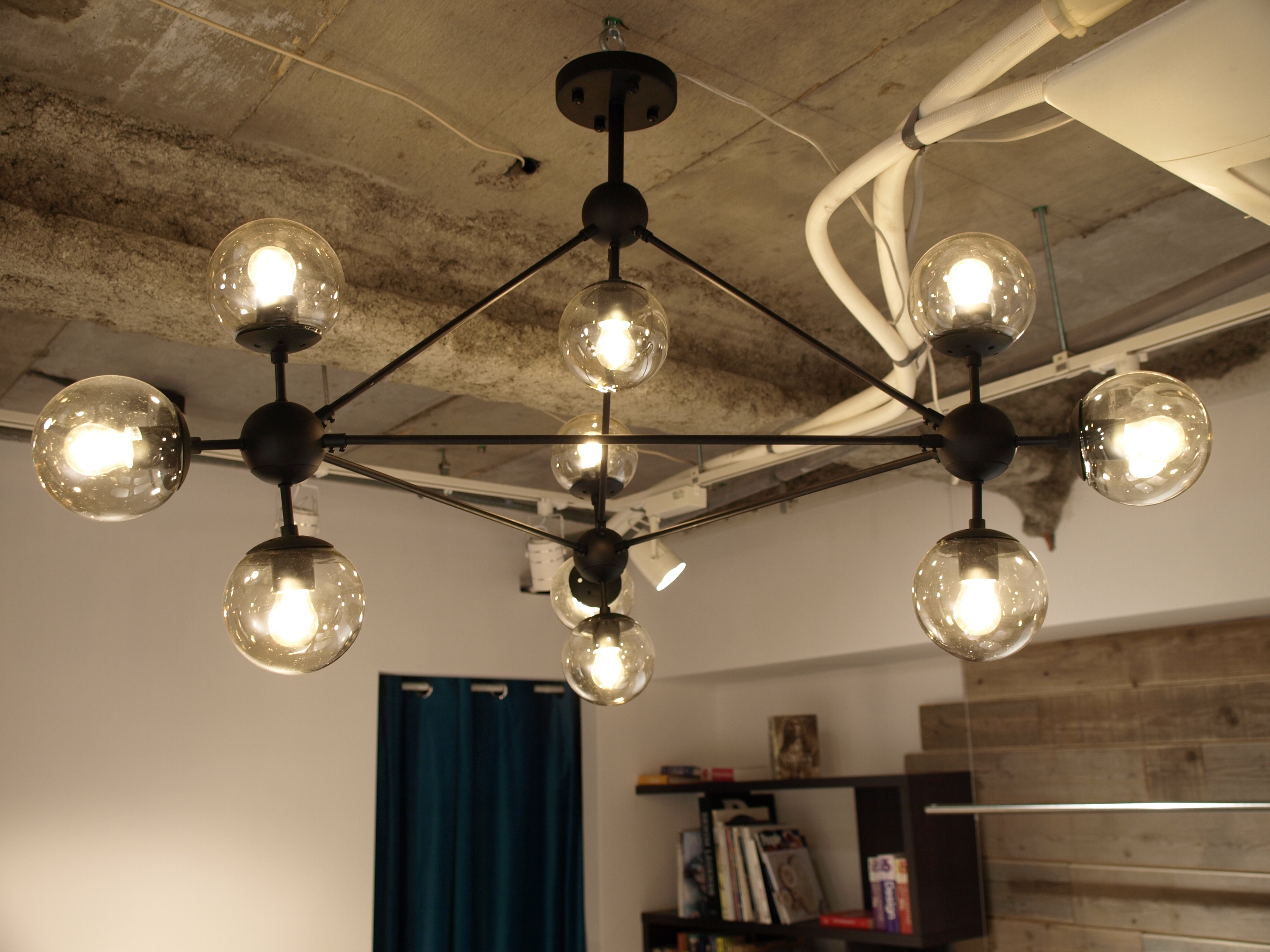 特徴のある照明。