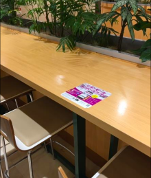 【イオンモール新小松】モール内広告 フードコートステッカー