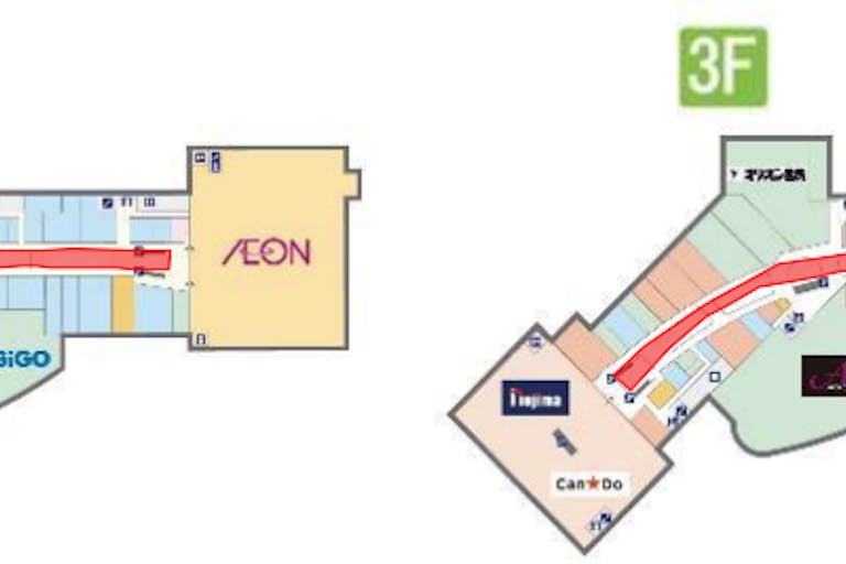 【イオンモールむさし村山】モール内広告 吹き抜けガラスの画像2