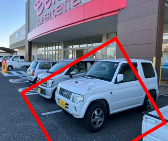 【ベイシア Foods Park いすみ大原店】駐車場スペース　販促プロモーションに最適な屋外催事イベントスペース