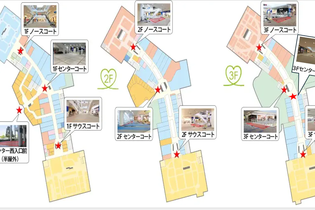 【イオンモールむさし村山】3階センターブリッジ(ムラサキスポーツ前)