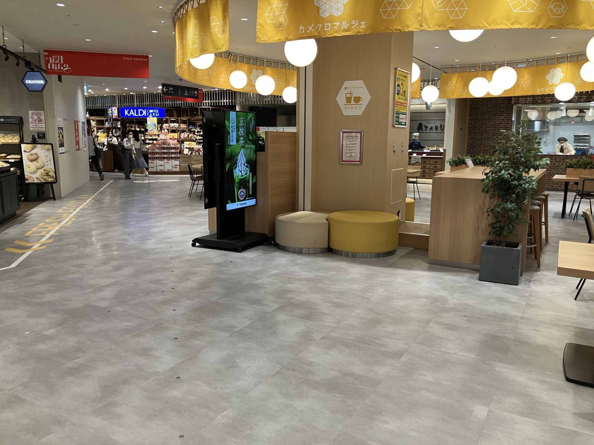 【KAMEIDO CLOCK】B1Fイートイン 物販、食物販のポップアップストアや販促プロモーションに最適な催事イベントスペース