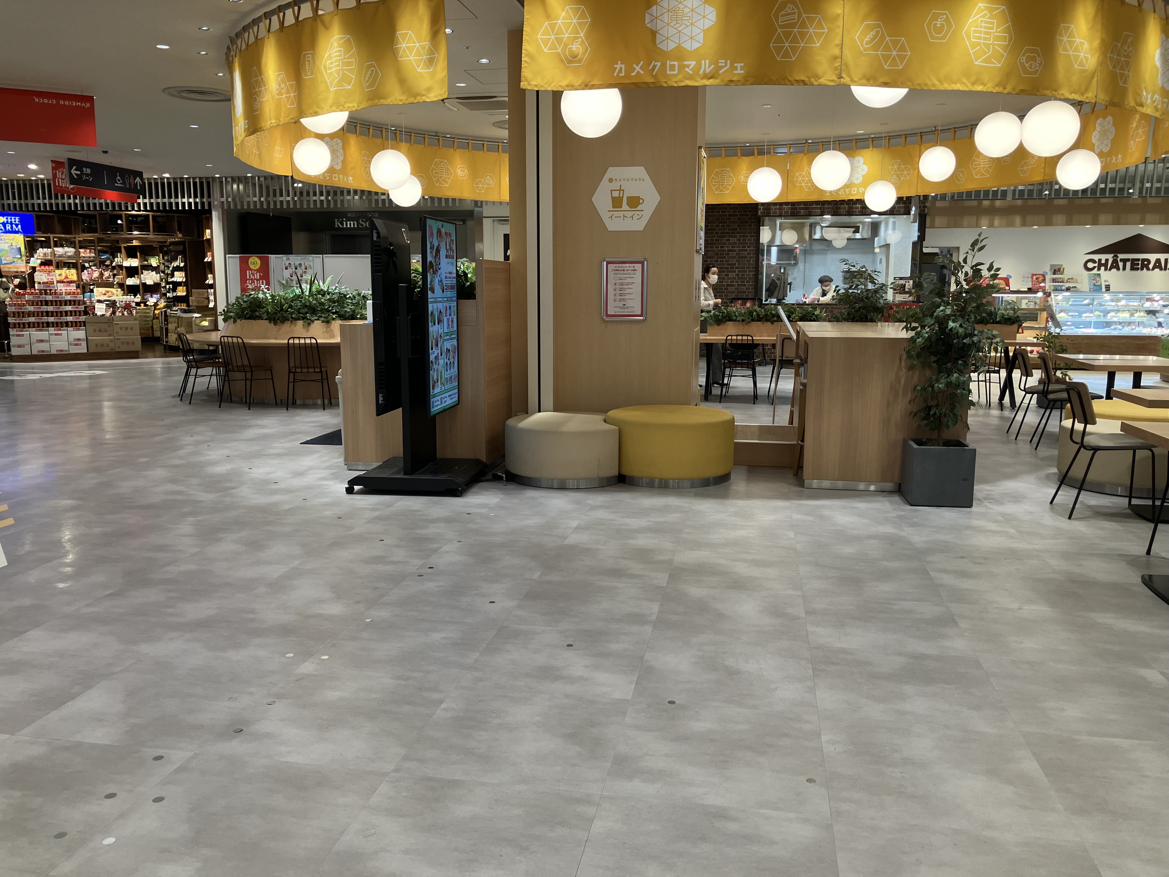 【KAMEIDO CLOCK】B1Fイートイン 物販、食物販のポップアップストアや販促プロモーションに最適な催事イベントスペース