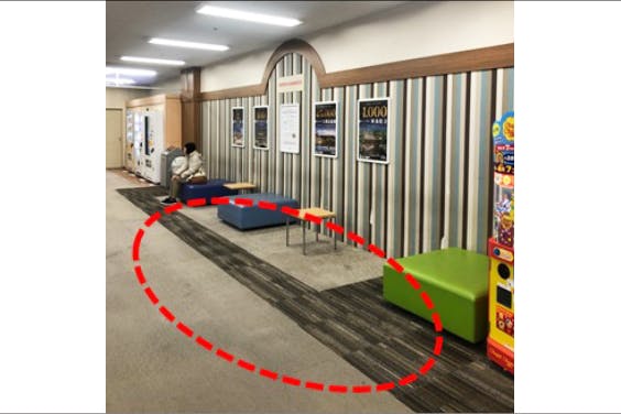 【イオン防府店】各種プロモーションや物販、食物販のポップアップストアに最適な3F ソフトバンク横の催事イベントスペース