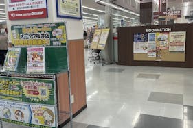 【買取NG】【スーパーセンターオークワ桜井】プロモーションに利用可能な階食品側の中央エレベーター前柱周りのスペース