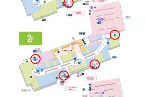 【イオンモール春日部】モール内広告 エレベーター扉