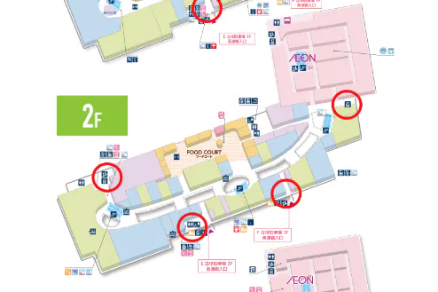 【イオンモール春日部】モール内広告 エレベーター扉