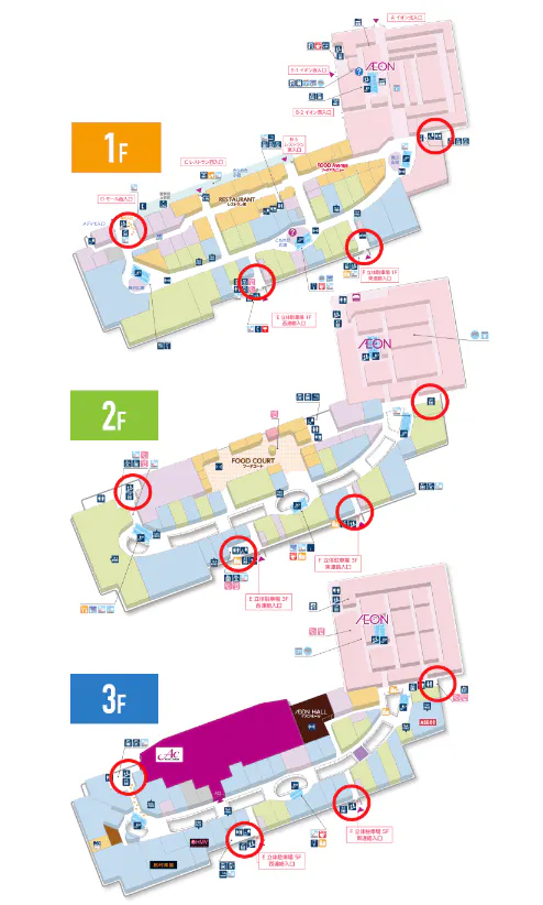 【イオンモール春日部】モール内広告 エレベーター扉