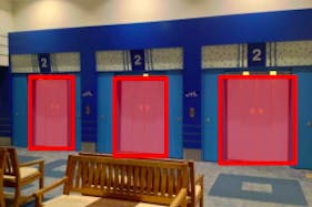 【イオンモール広島府中】モール内広告 エレベーター