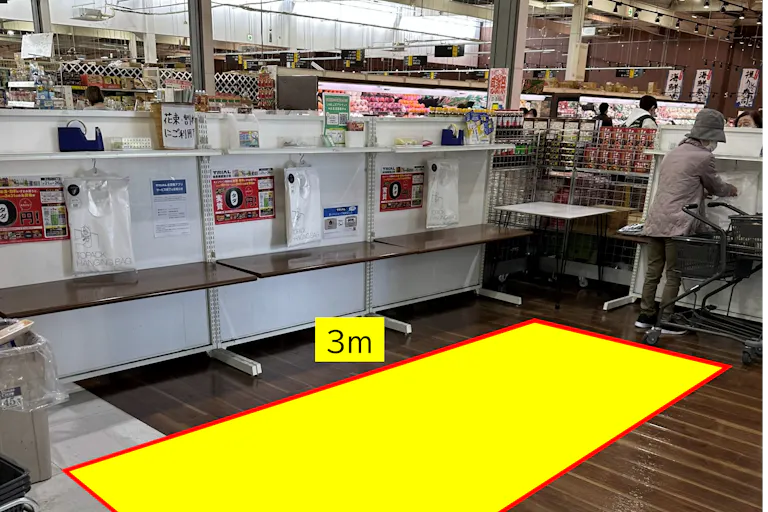 出店スペース:サービスカウンター横