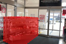 【西友 岐阜華陽店】入口横右手 プロモーション用途や物販、食物販のポップアップストアに最適なスーパー店内催事イベントスペース