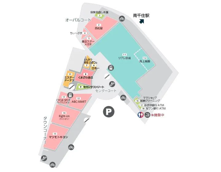 【LaLaテラス南千住】1階 オーバルコート(ドナウ通り側広場)