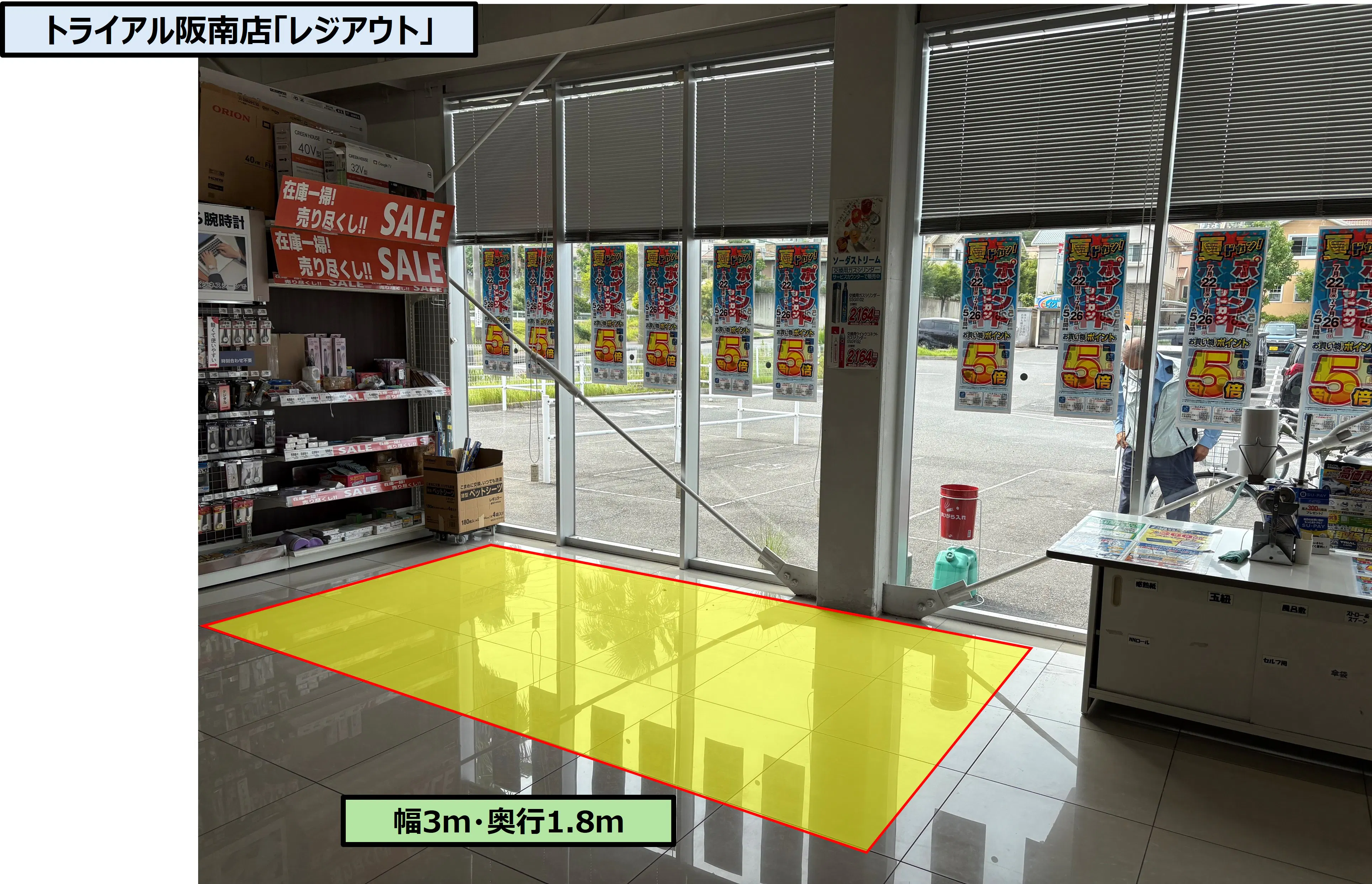 【スーパーセンタートライアル阪南店】レジアウト