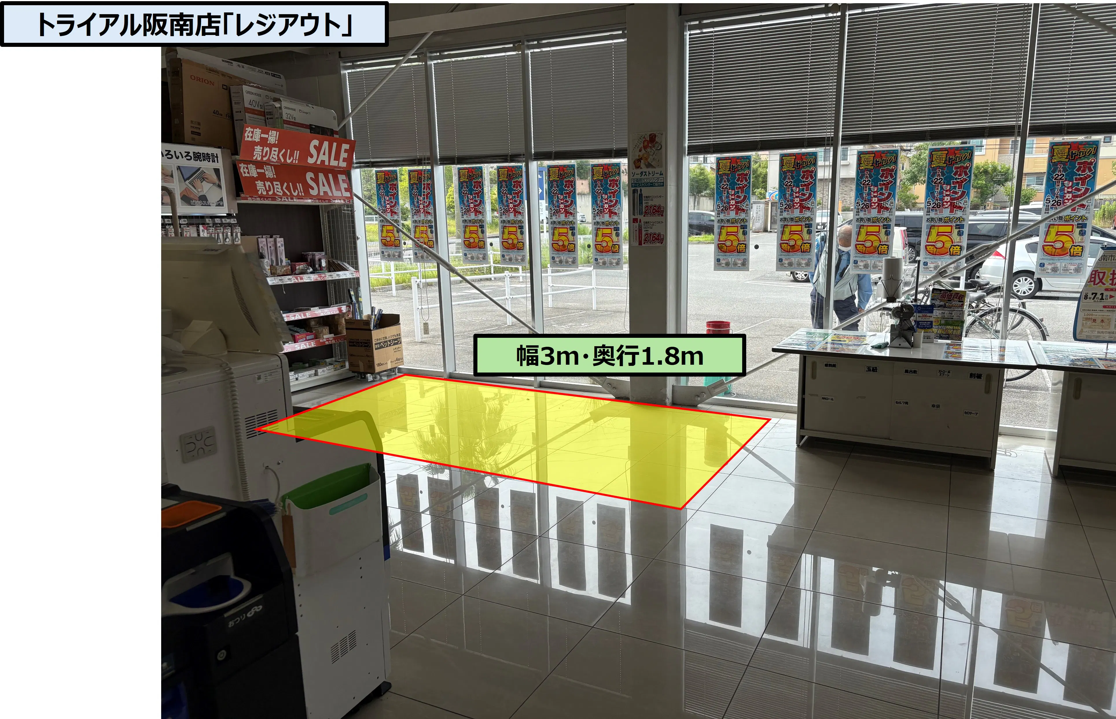 【スーパーセンタートライアル阪南店】レジアウト
