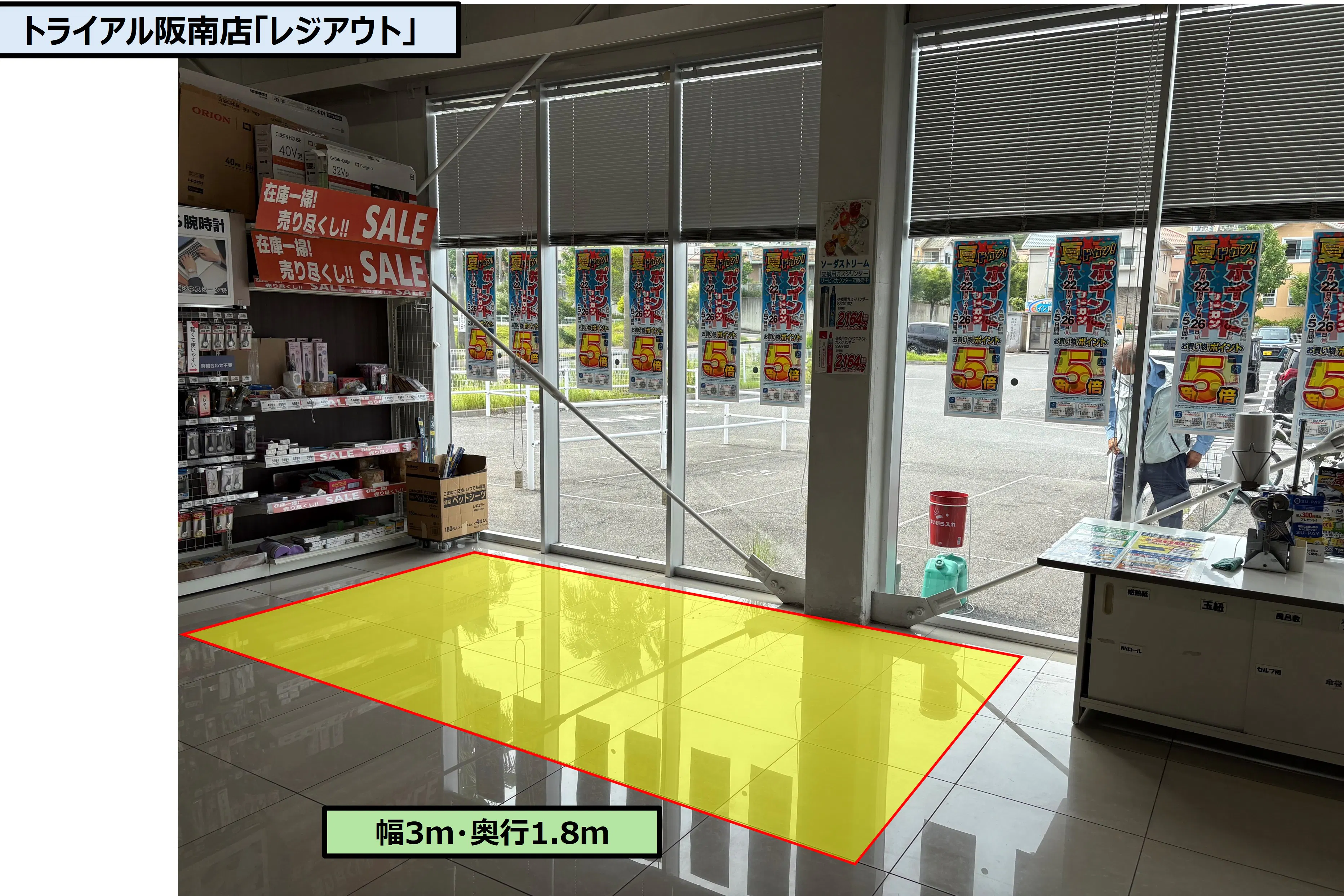 【スーパーセンタートライアル阪南店】レジアウト